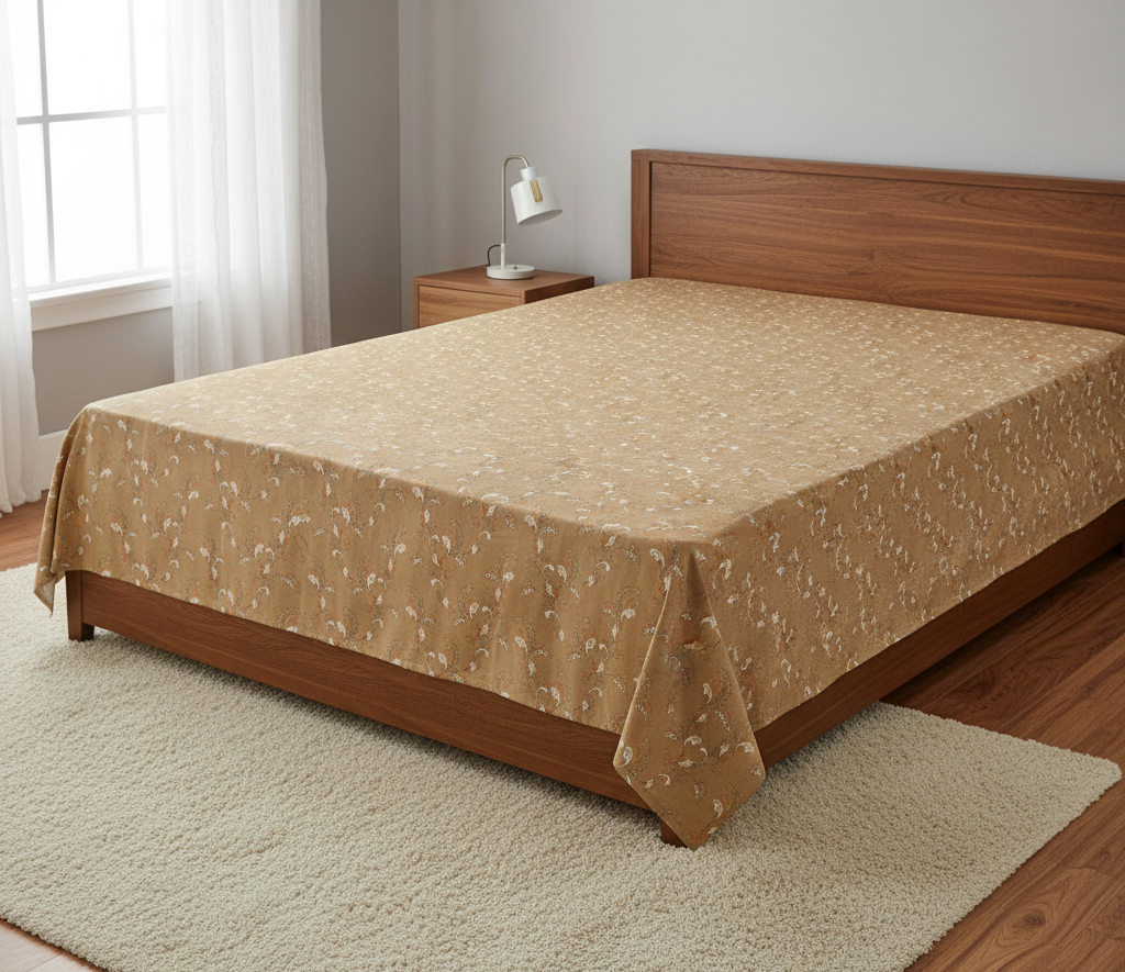 Soft & Cozy Floral Print Double Bedsheet
