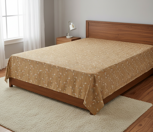 Soft & Cozy Floral Print Double Bedsheet