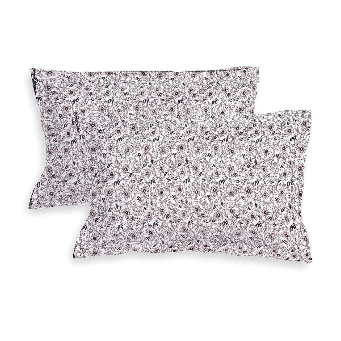 DIVORA CASA Premium 350 TC Cotton King Size Bedsheet – Elegant Botanical Print | 100% Pure Cotton | 350 TC | 108 x 108 Inches