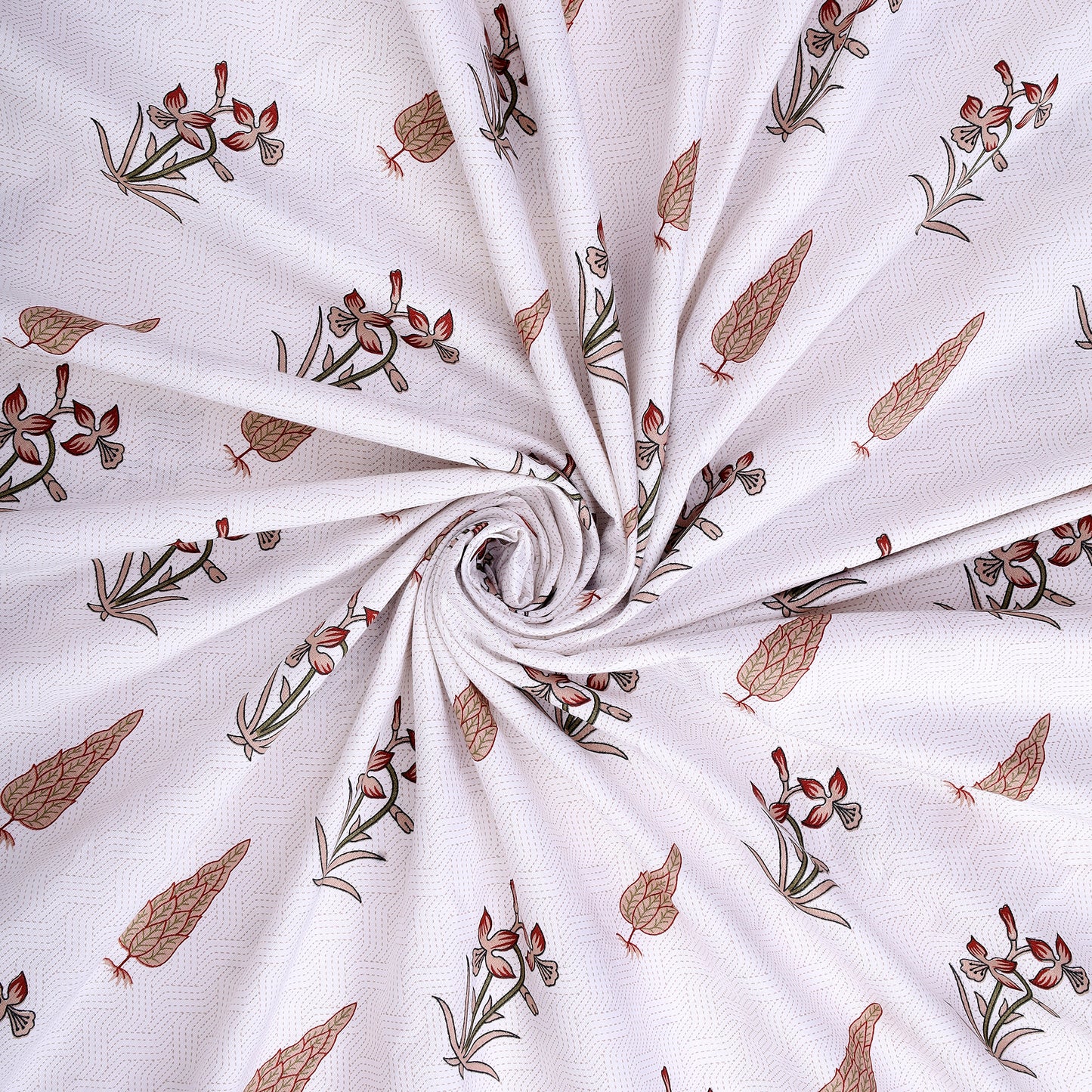 DIVORA CASA Premium 350 TC Cotton King Size Bedsheet – Elegant Botanical Print | 100% Pure Cotton | 350 TC | 108 x 108 Inches