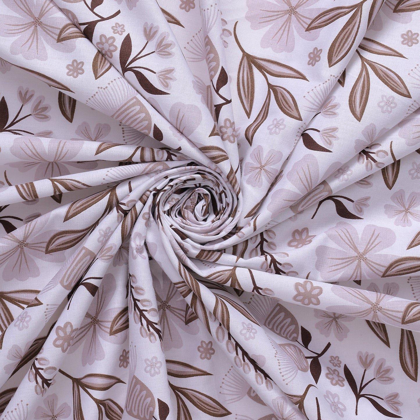 DIVORA CASA Premium 350 TC King Size Cotton Bedsheet – Soft Floral Vine Print | 108 x 108 inches