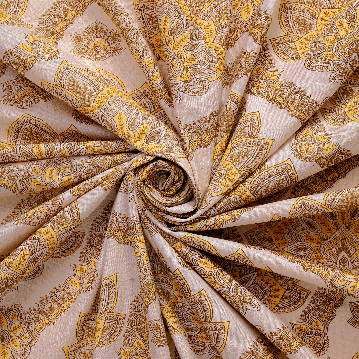 DIVORA CASA Premium Pure Cotton King Size Bedsheet – Traditional Floral Jaipuri Motif | 320 TC | 108 x 108 Inches | Soft & Breathable