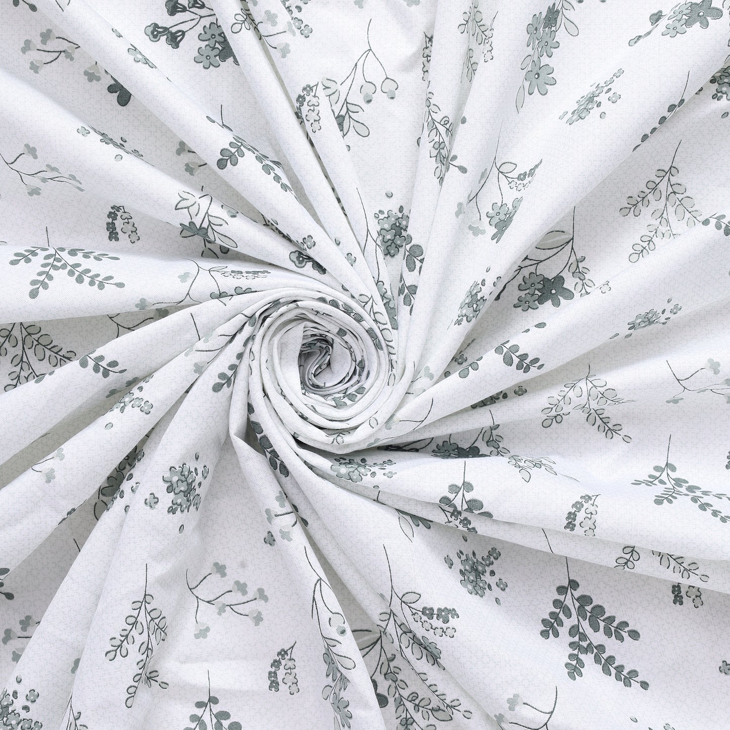 DIVORA CASA – Premium 350 TC Pure Cotton King Size Bedsheet Set | Soft Botanical Floral Design | 108 x 108 inches