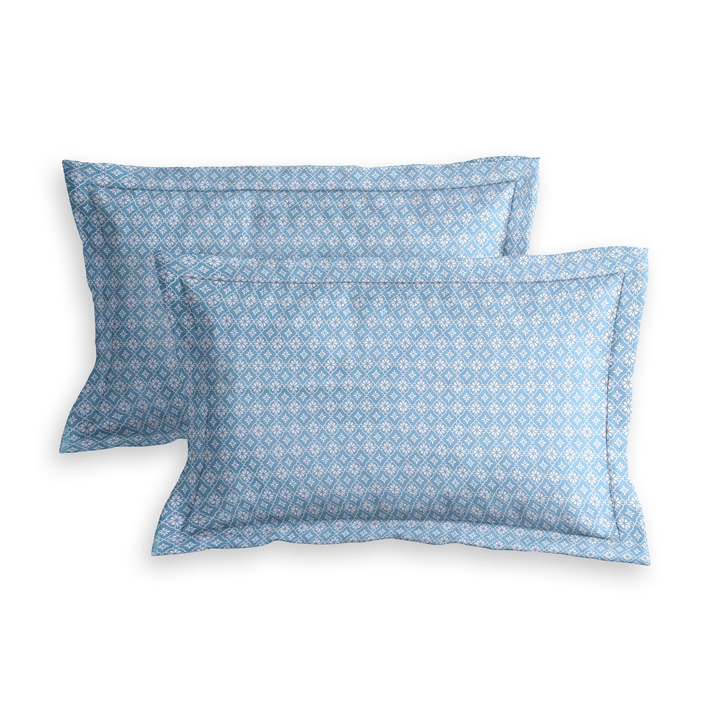 DIVORA CASA – Premium 350 TC Cotton King Size Bedsheet | Ethnic Tile Pattern | 108 x 108 inches