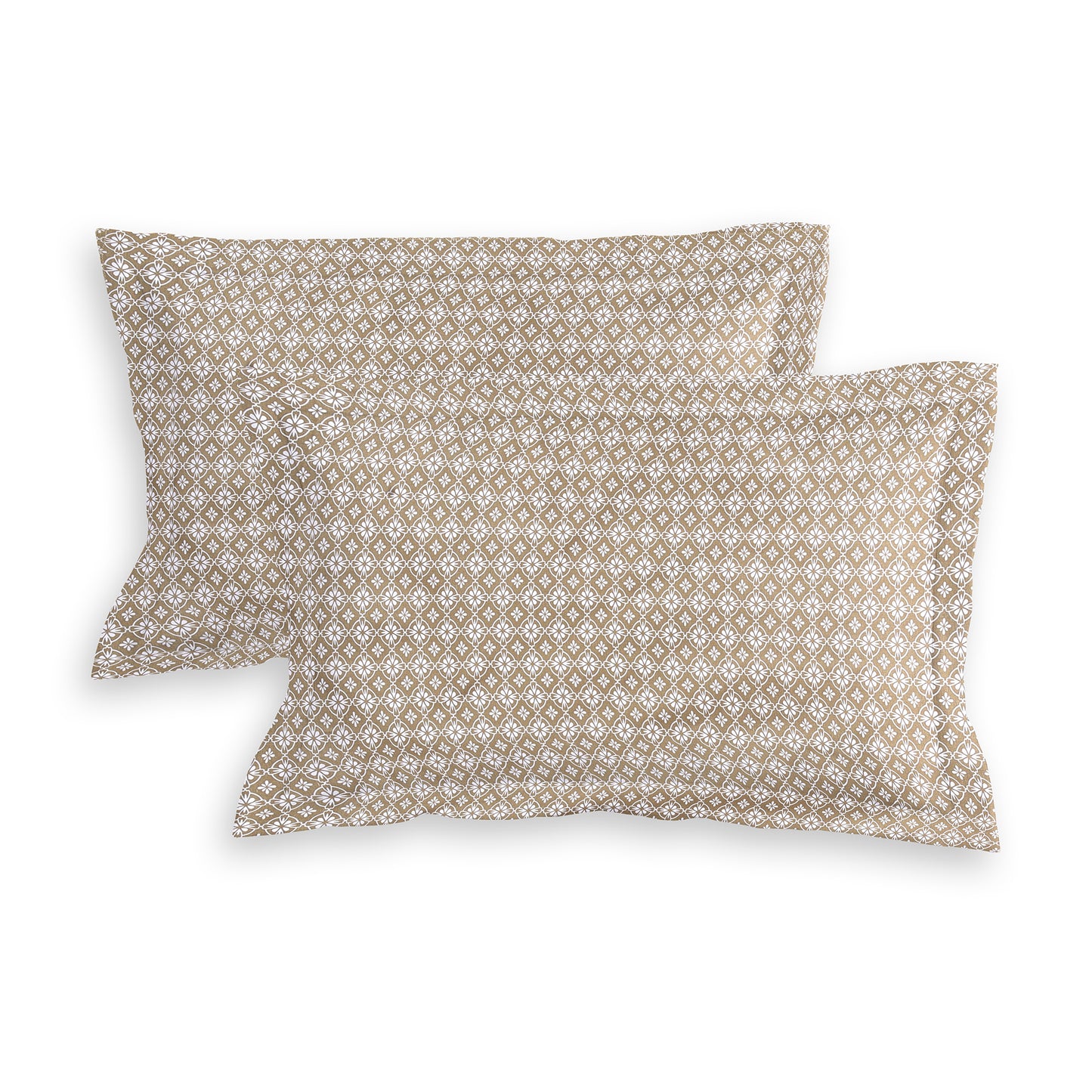 DIVORA CASA – Premium 350 TC Cotton King Size Bedsheet | Ethnic Tile Pattern | 108 x 108 inches